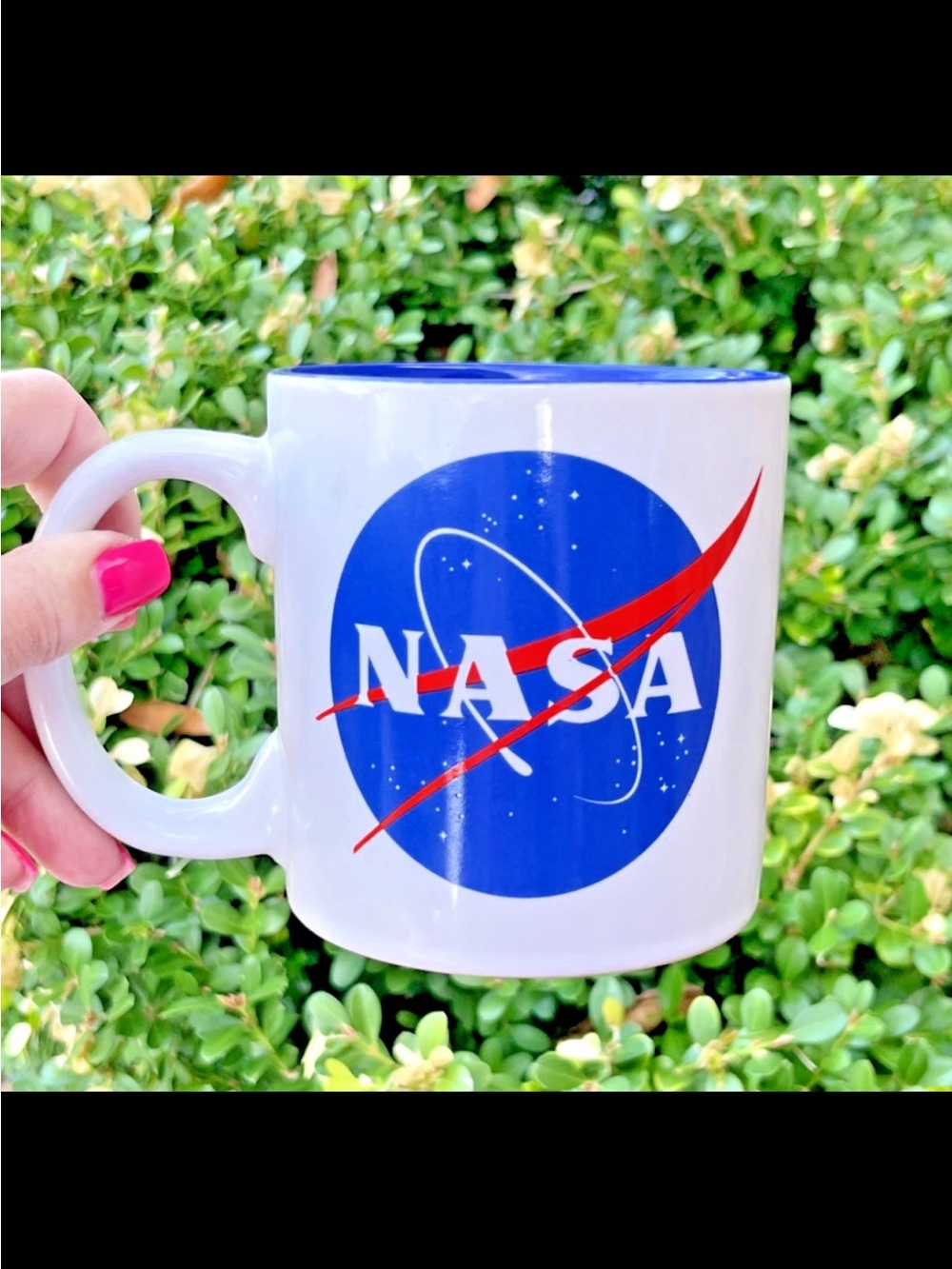 NASA Logo Ceramic Mug - White with Blue & Red